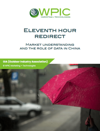 Eleventh hour redirect: Market understanding and the role of data in China