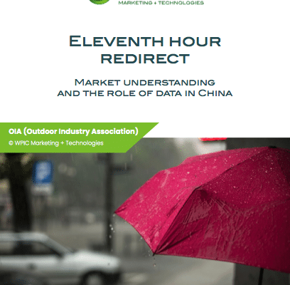 Eleventh hour redirect: Market understanding and the role of data in China