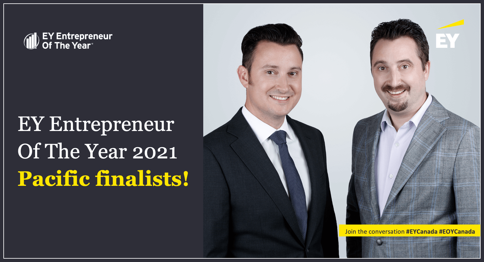 EY finalists graphic with the Cooke brothers